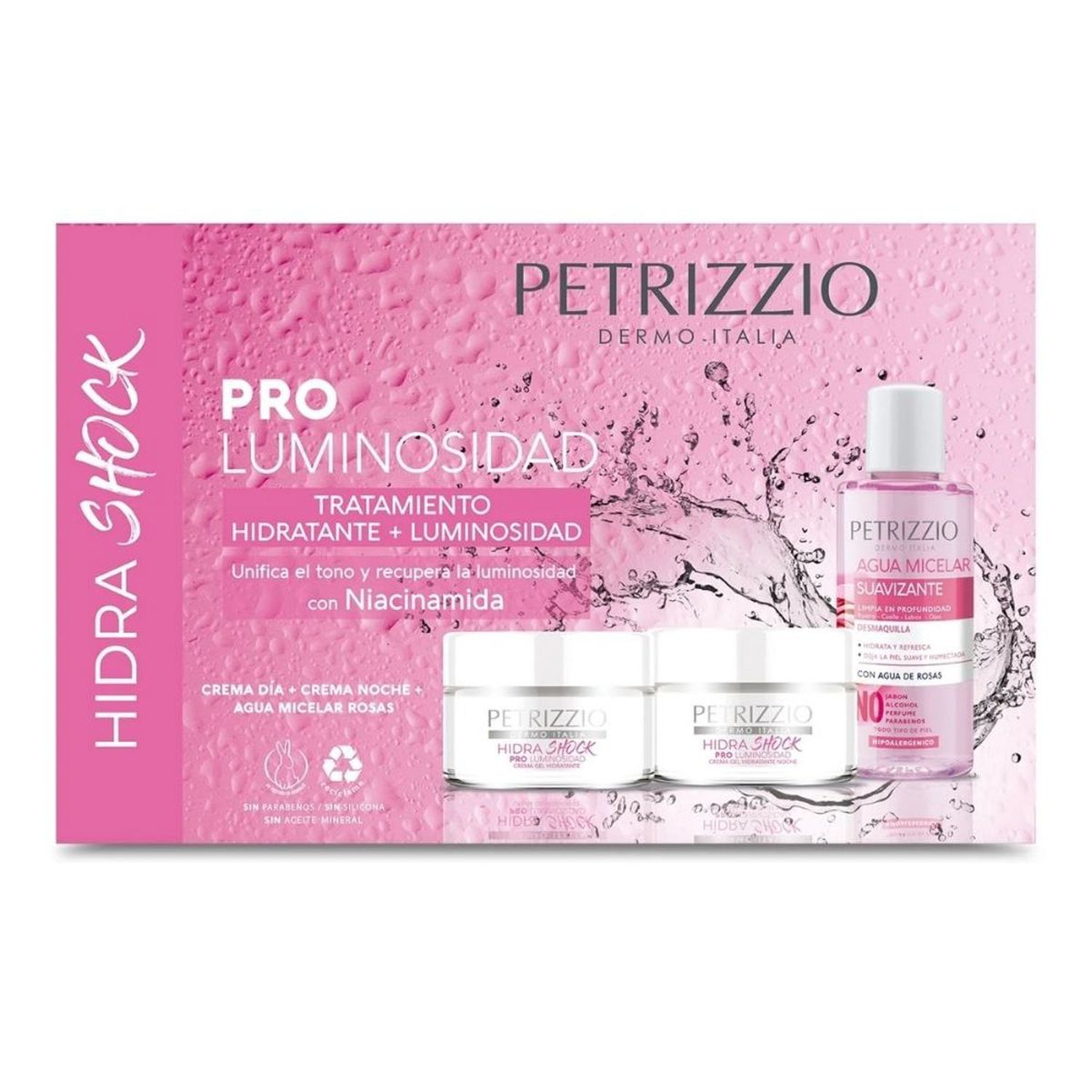 PETRIZZIO - Tripack Pro Luminosidad Crema Día + Noche + Agua Micelar Petrizzio