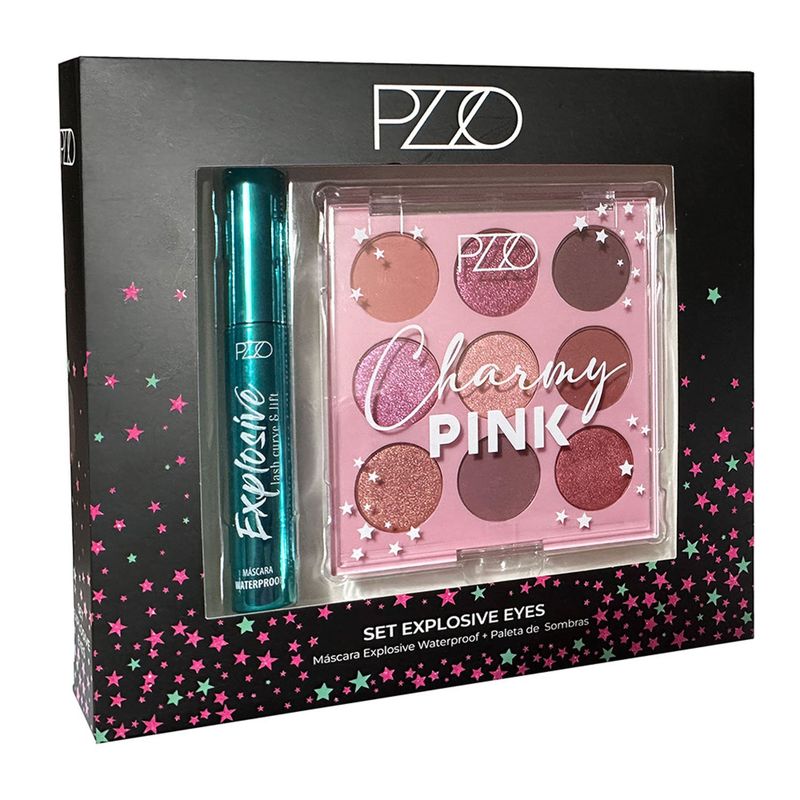 PETRIZZIO - Set Paleta De Sombras Charmy Pink + Máscara Explosive Petrizzio