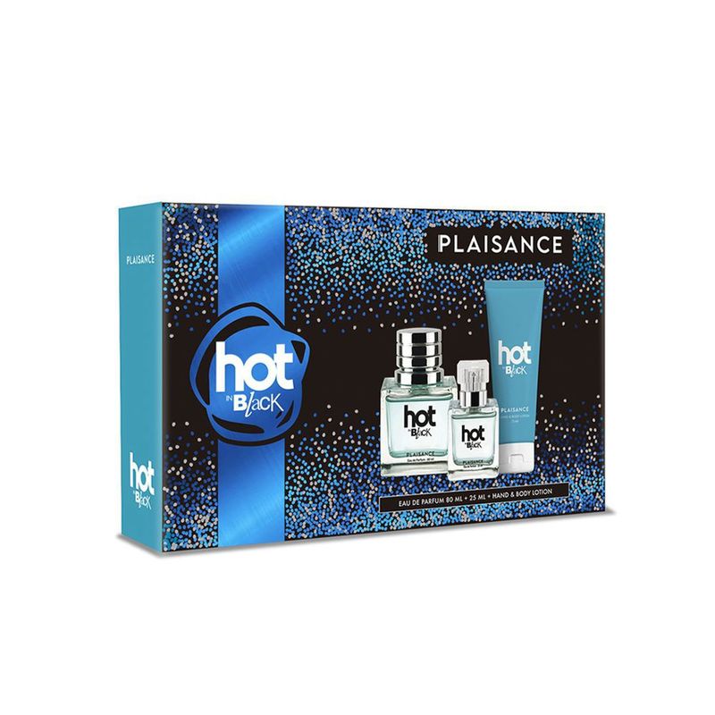 PLAISANCE - Set Perfume Mujer Hot In Black Edp 80 + 25 Ml + Hand And Body Lotion Plaisance