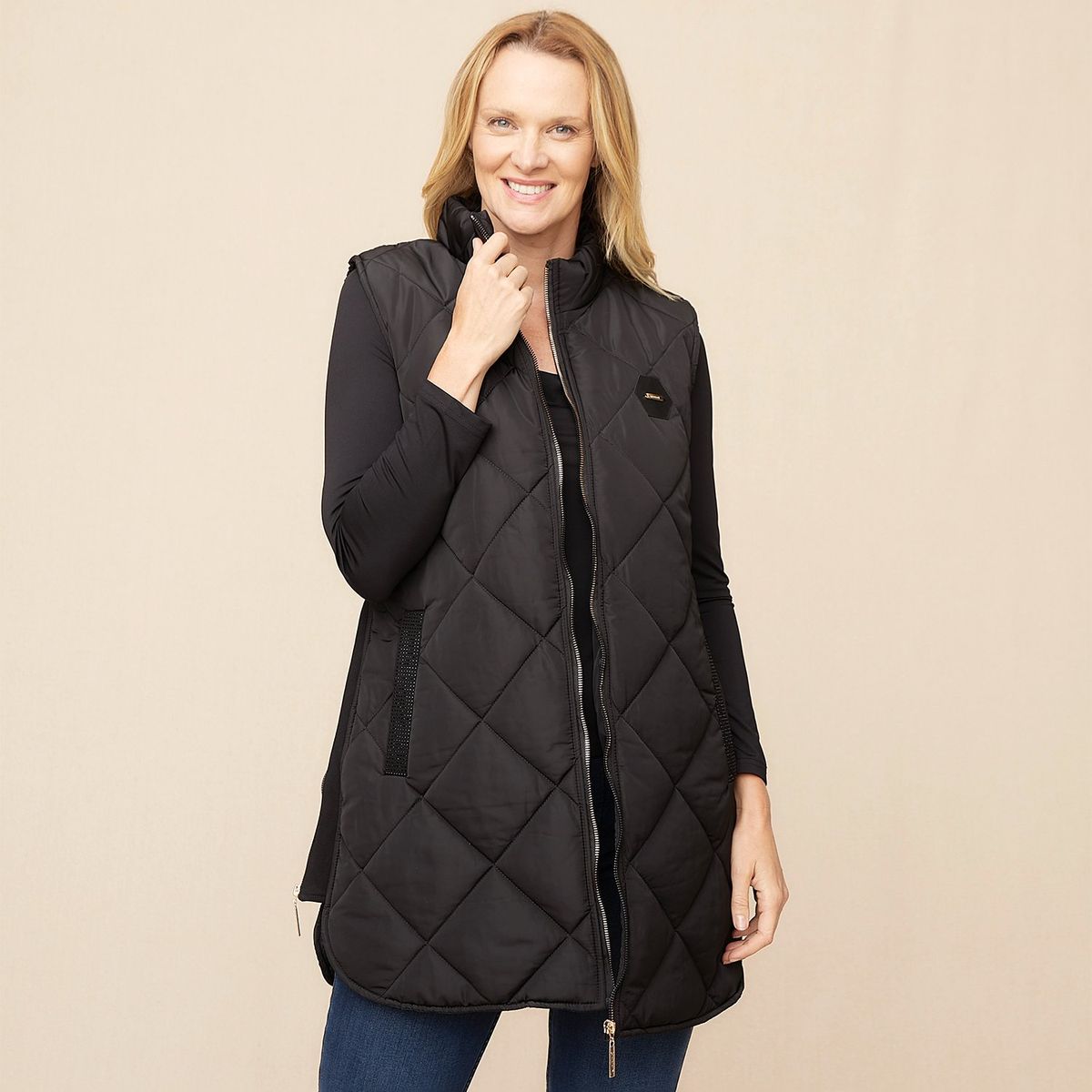 S COCCI - Parka S.Cocci Mujer Diseño Liso Manga Larga Negra