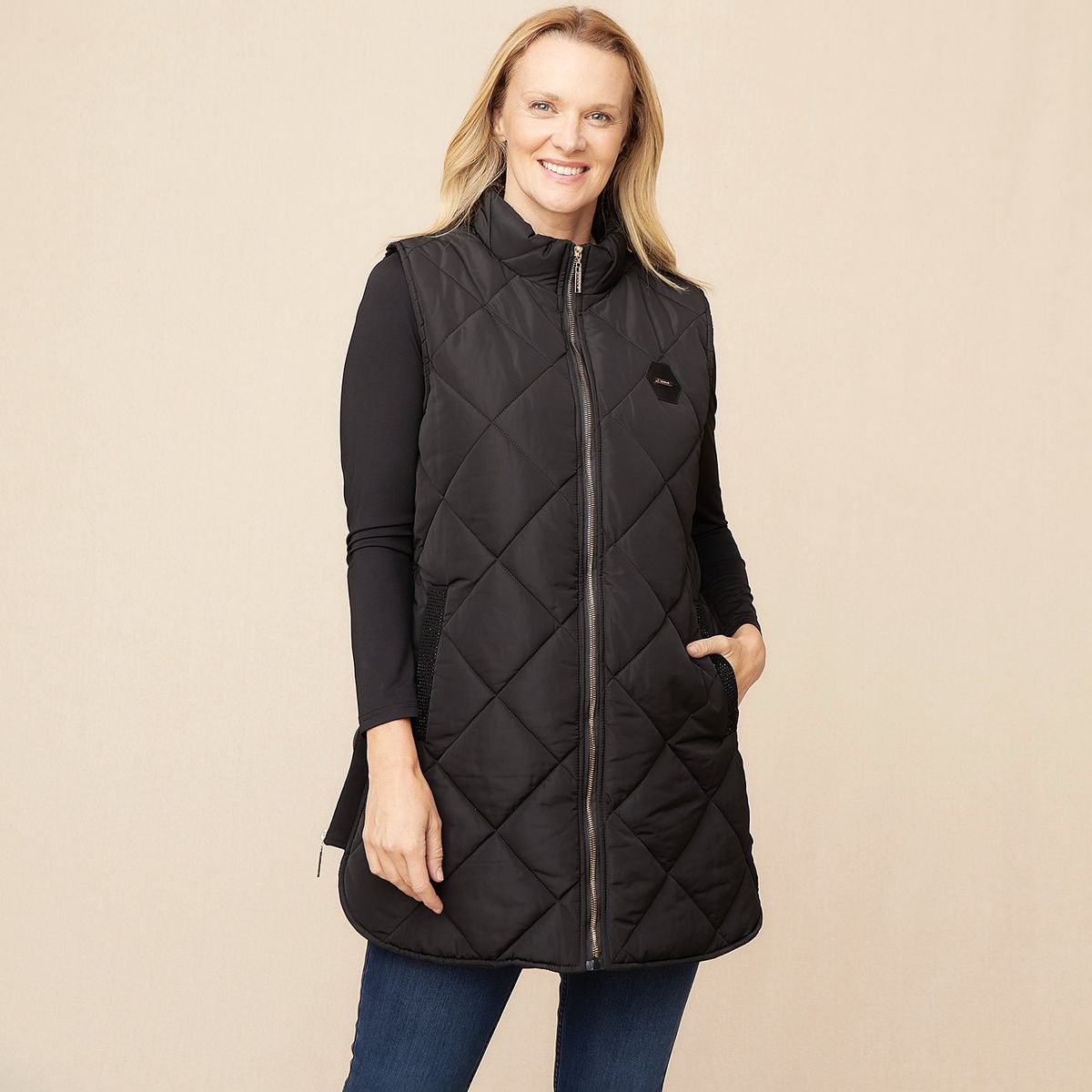 S COCCI - Parka S.Cocci Mujer Diseño Liso Manga Larga Negra