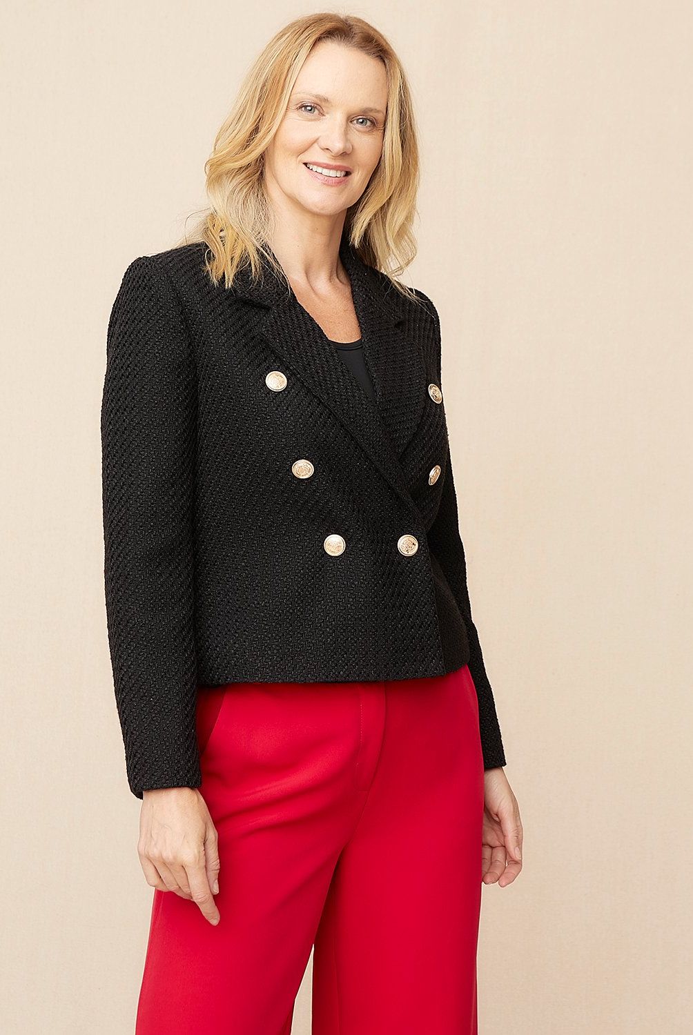S COCCI - Blazer S.Cocci Diseño Liso Mujer Manga Larga