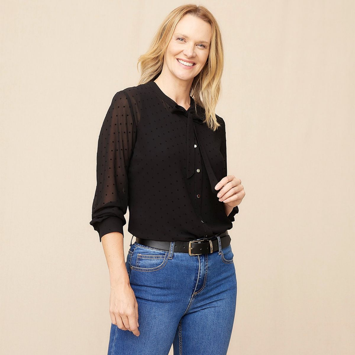 S COCCI - Blusa S.Cocci Manga Larga Mujer Diseño Liso