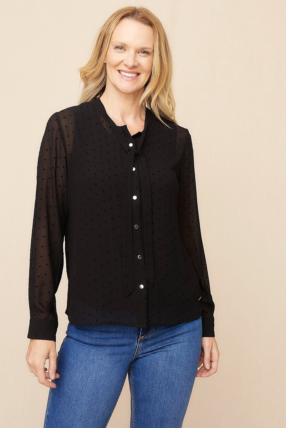 S COCCI - Blusa S.Cocci Manga Larga Mujer Diseño Liso