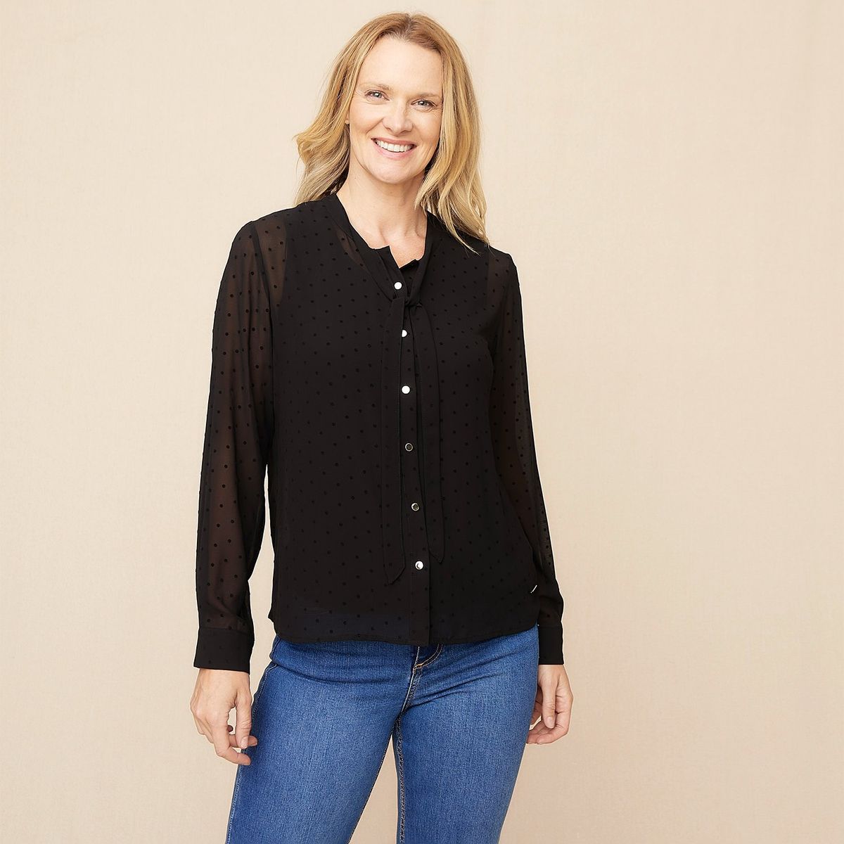 S COCCI - Blusa S.Cocci Manga Larga Mujer Diseño Liso