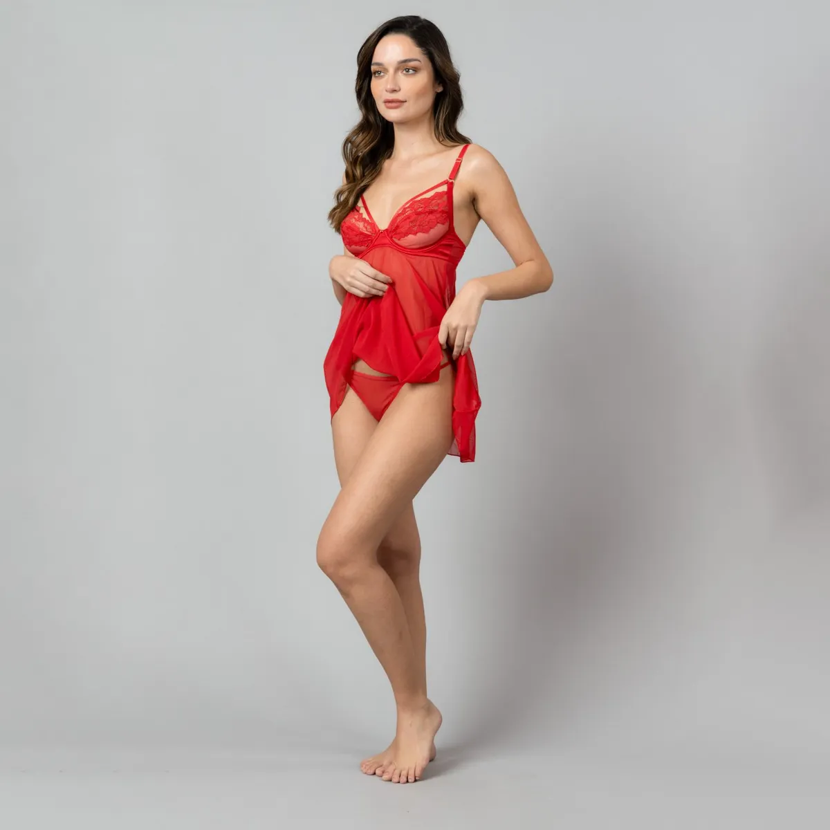 FLORES - Baby Doll Sexy Mujer Flores