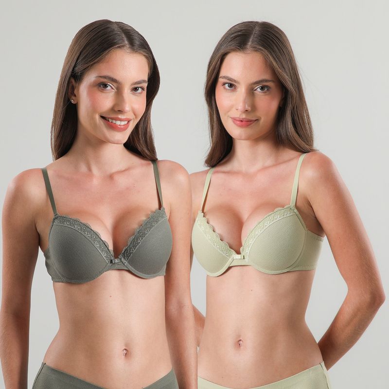 FLORES - Pack De 2 Sostemes Perfect Balconet Mujer Flores