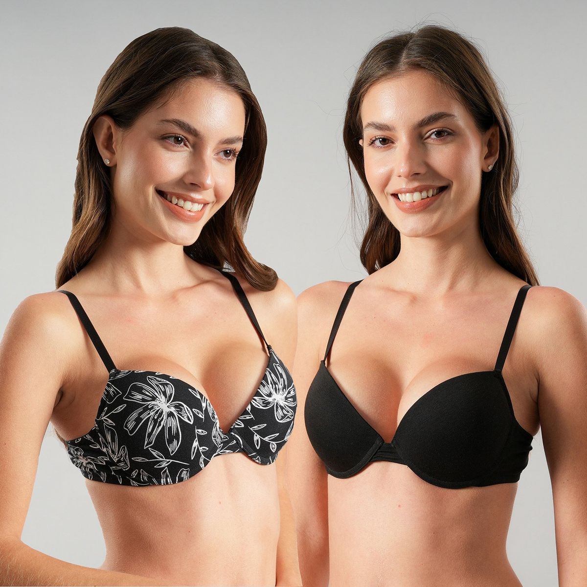 FLORES - Pack De 2 Sostenes Perfect Balconet Mujer Flores
