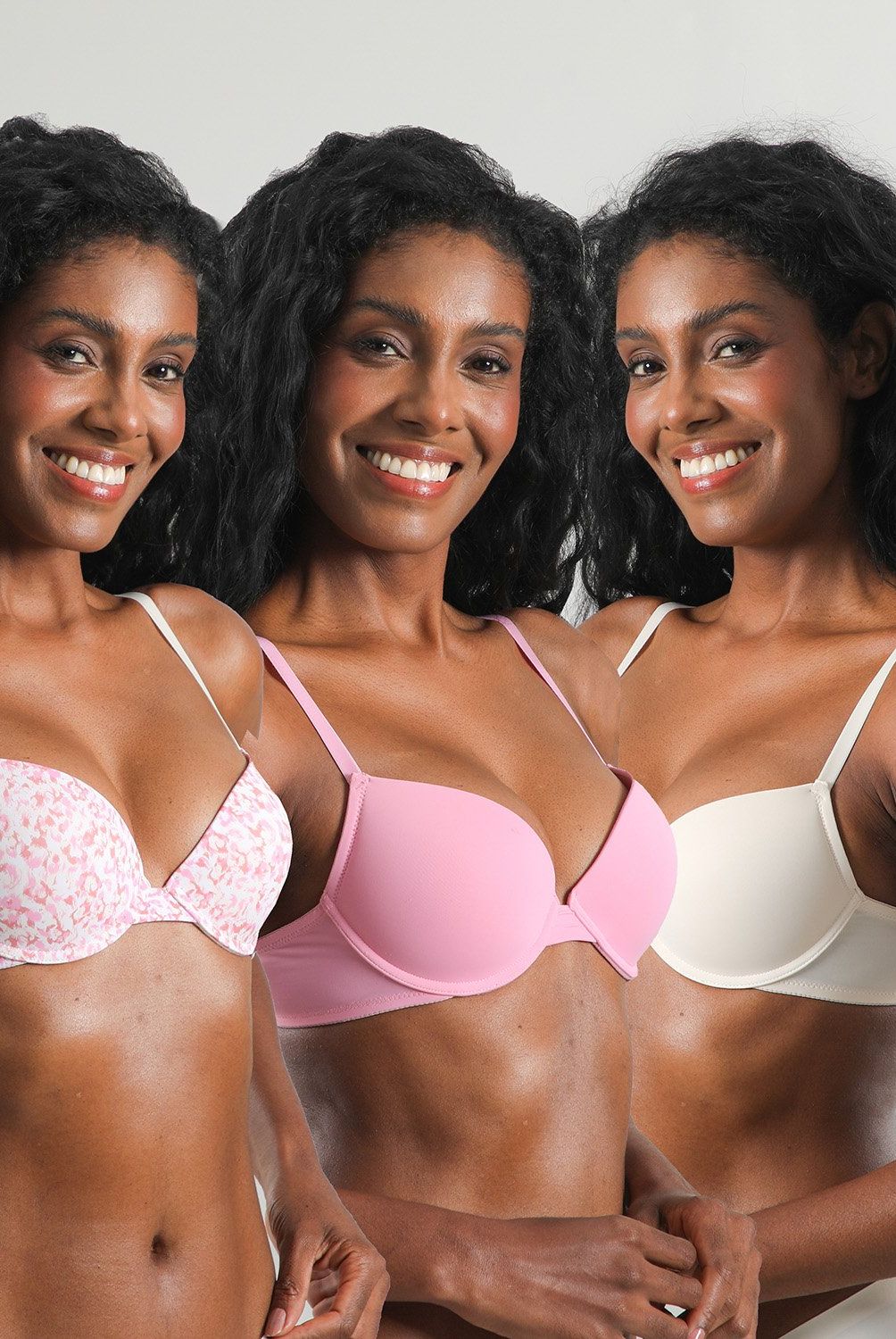 FLORES - Pack De 3 Sostenes Balconet Push Up Micro Pr Mujer Flores