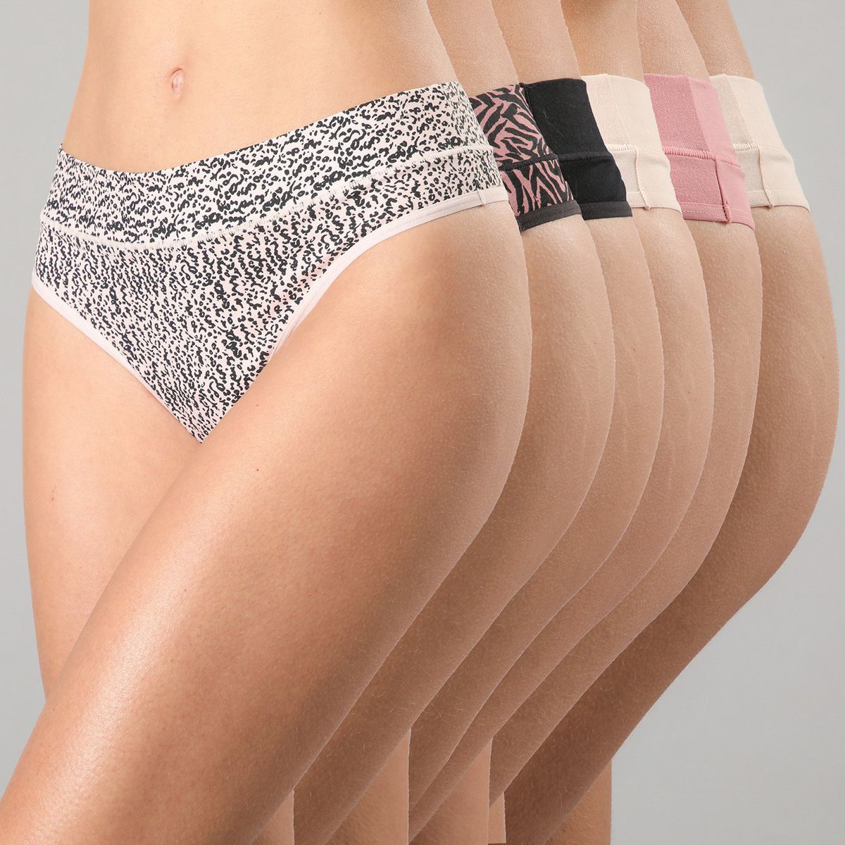 FLORES - Pack De 6 Culotte Algodón Print Mujer Flores