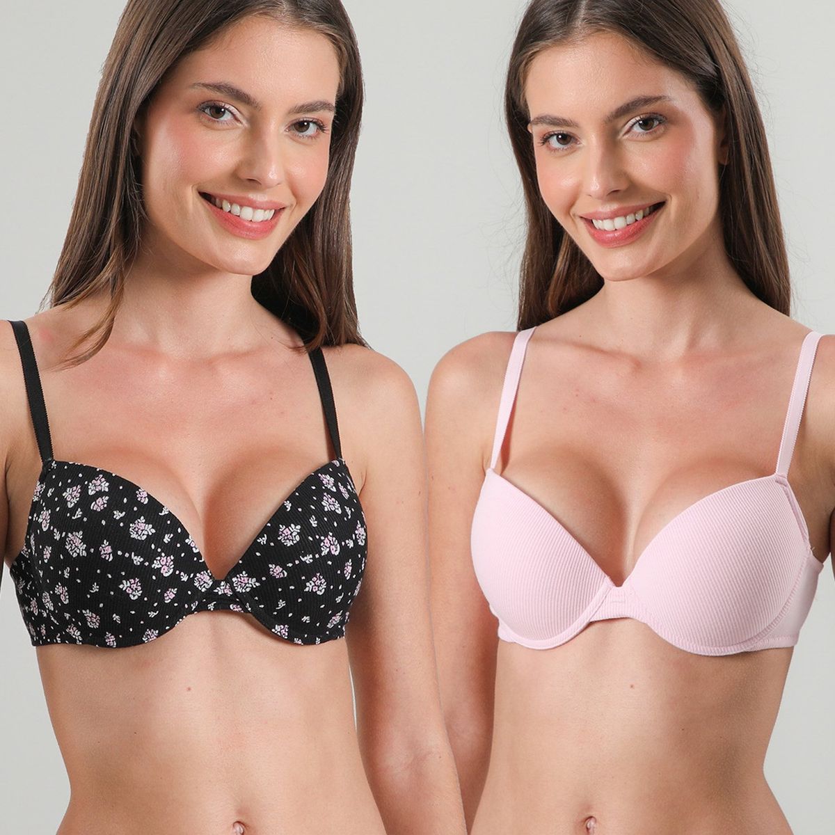 FLORES - Pack De 2 Sostenes Perfect Balconet  Print Mujer Flores