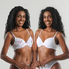 FLORES - Pack De 2 Sostenes Perfect Cover Demi Cup Mujer