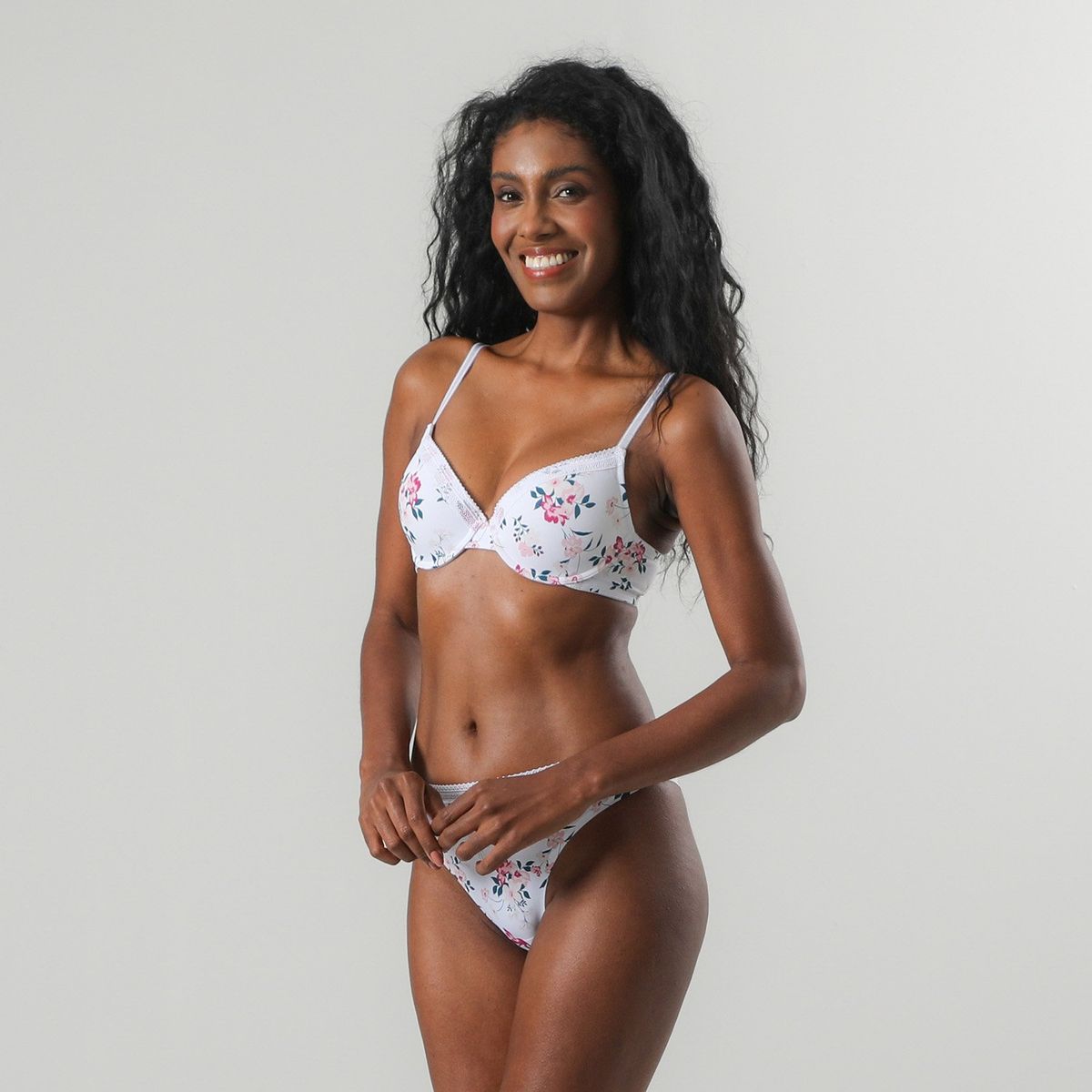 FLORES - Pack De 2 Sostenes Perfect Cover Demi Cup Mujer Flores