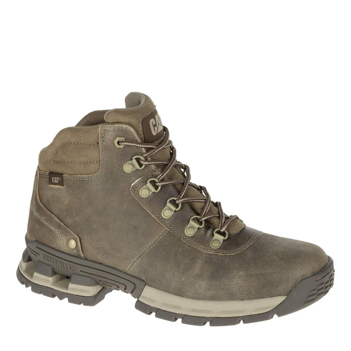 CAT - Botín Hombre Cuero Café Cat