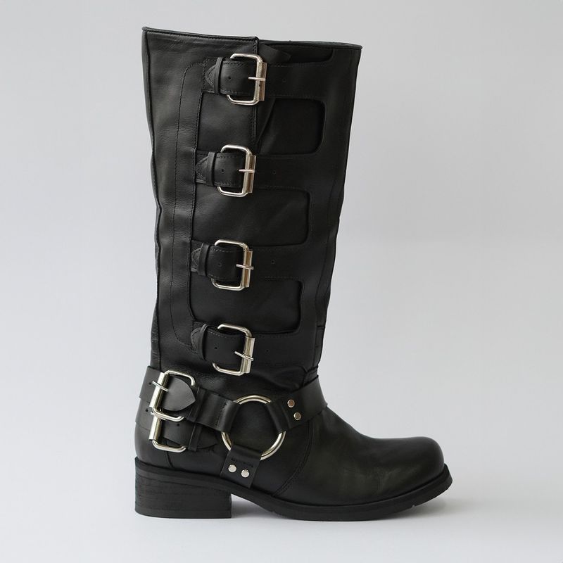 LUAU SHOES - Bota Mujer Cuero Negra Luau Shoes