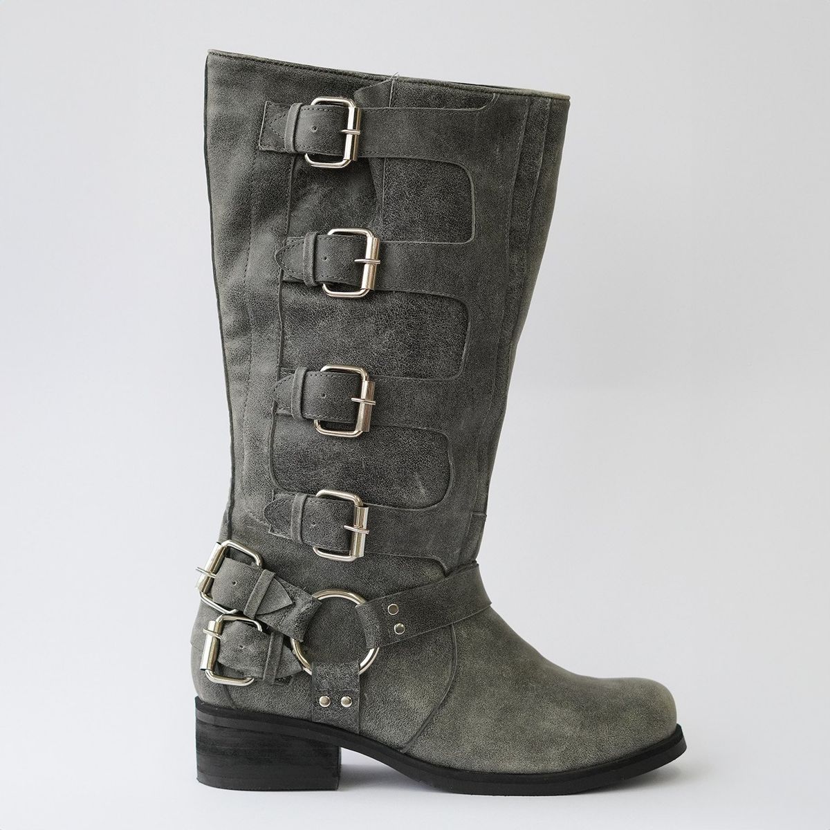 LUAU SHOES - Bota Mujer Cuero Gris Luau Shoes