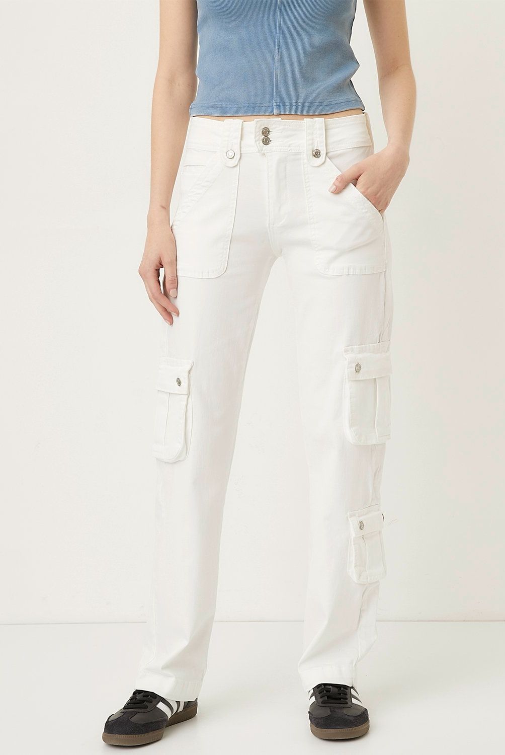 AMERICANINO - Pantalón Cargo Tiro Alto Mujer Americanino
