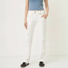 AMERICANINO - Jeans Cargo Tiro Alto Mujer