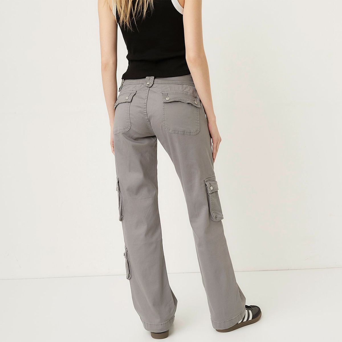 AMERICANINO - Pantalón Cargo Tiro Alto Mujer Americanino