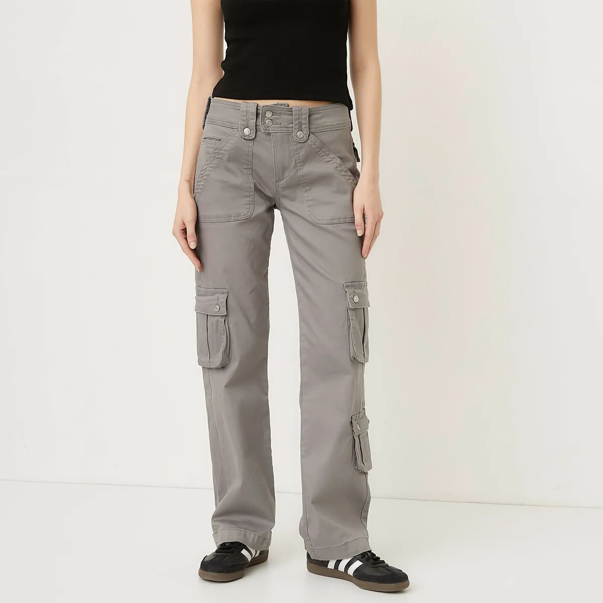 AMERICANINO - Pantalón Cargo Tiro Alto Mujer Americanino