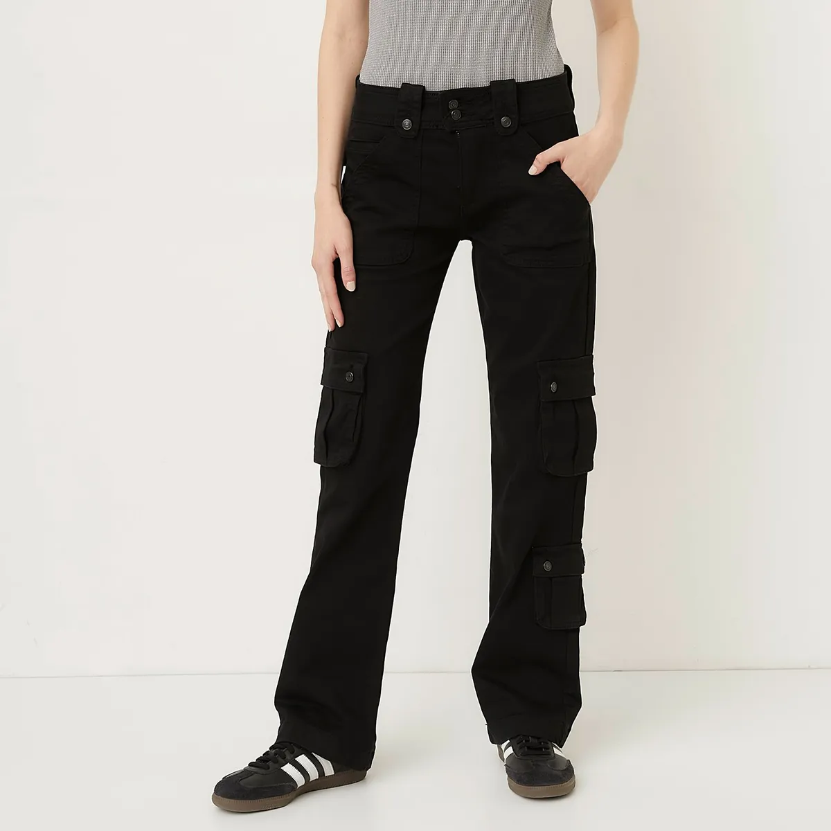 AMERICANINO - Pantalón Cargo Tiro Alto Mujer Americanino