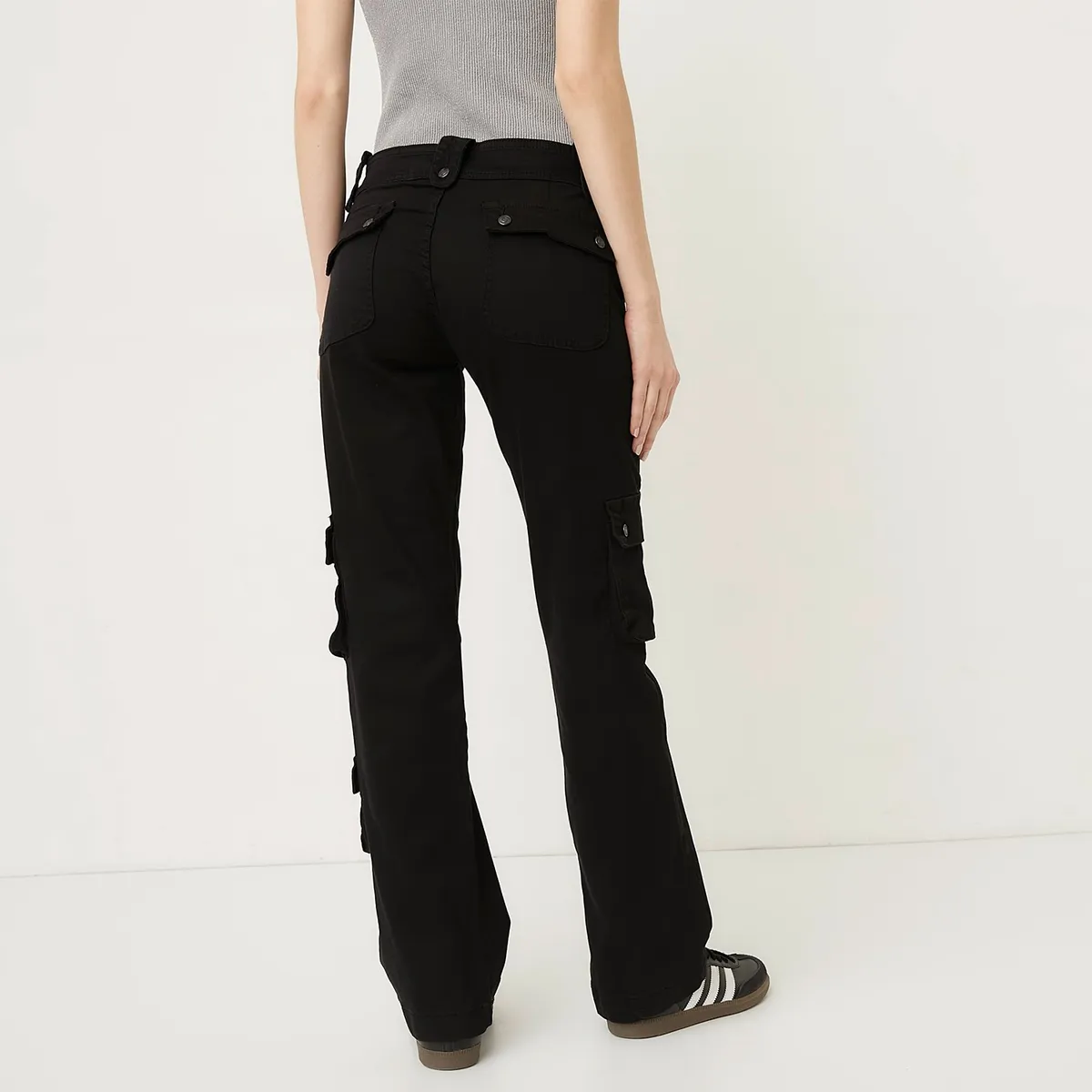 AMERICANINO - Pantalón Cargo Tiro Alto Mujer Americanino