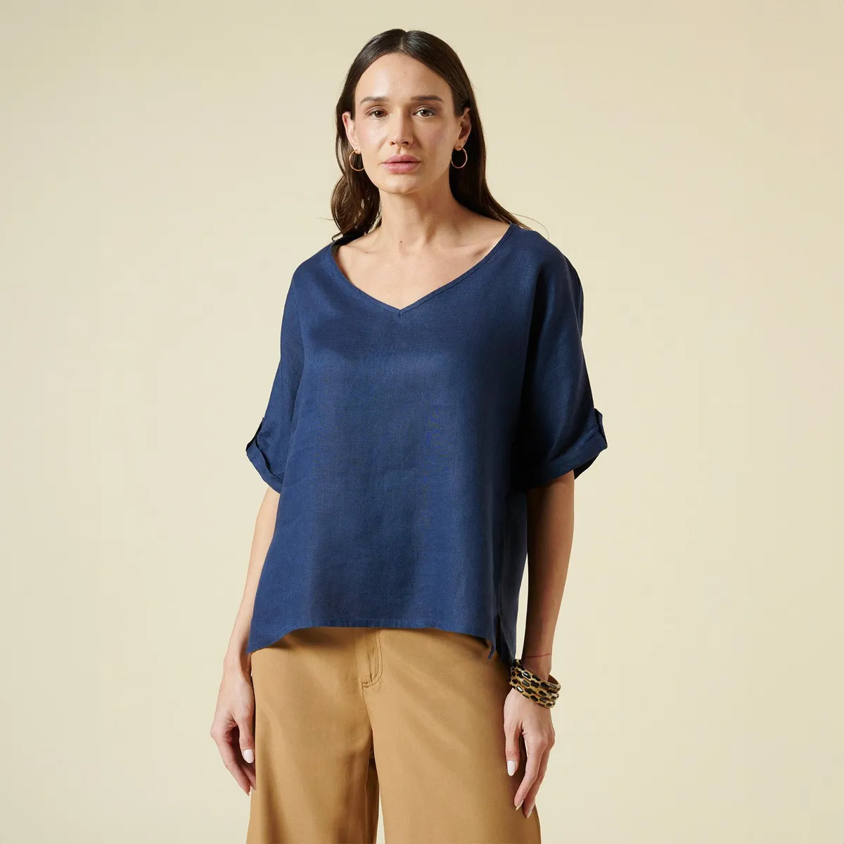 SAVILLE ROW - Blusa Manga Corta Algodón Mujer Saville Row