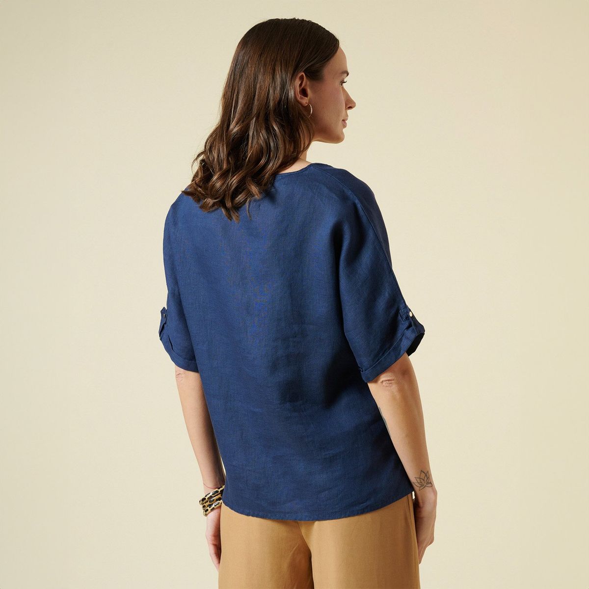 SAVILLE ROW - Blusa Manga Corta Algodón Mujer Saville Row