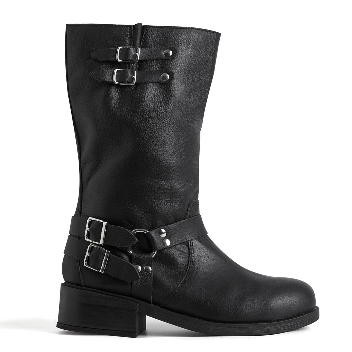 MACU SHOP - Bota Mujer Cuero Negro Macu Shop