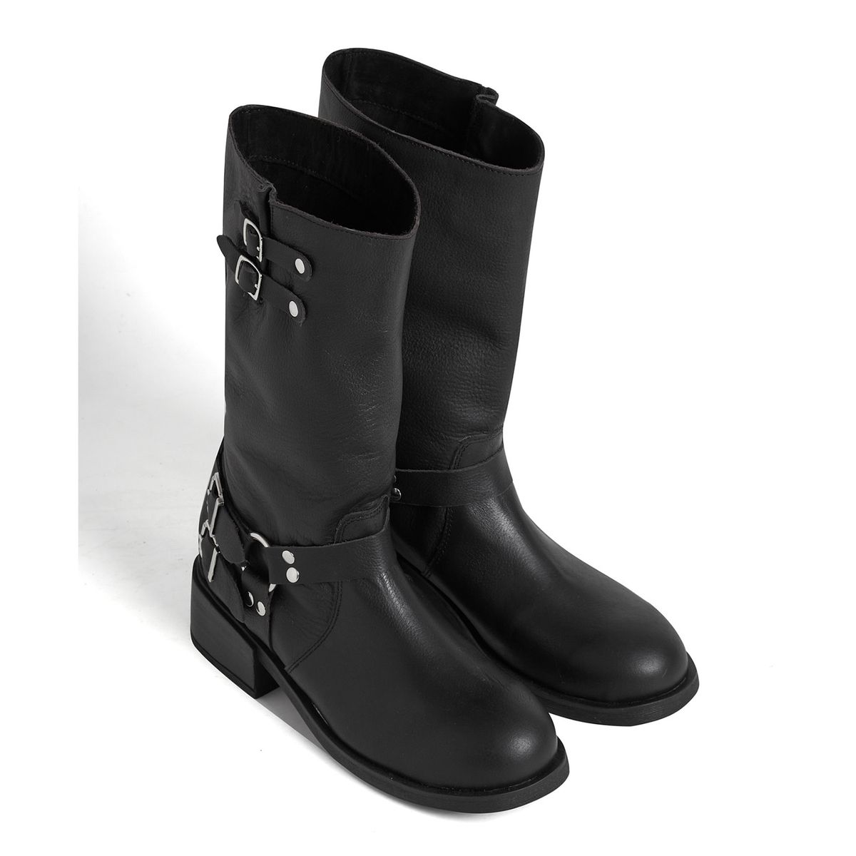 MACU SHOP - Bota Mujer Cuero Negro Macu Shop