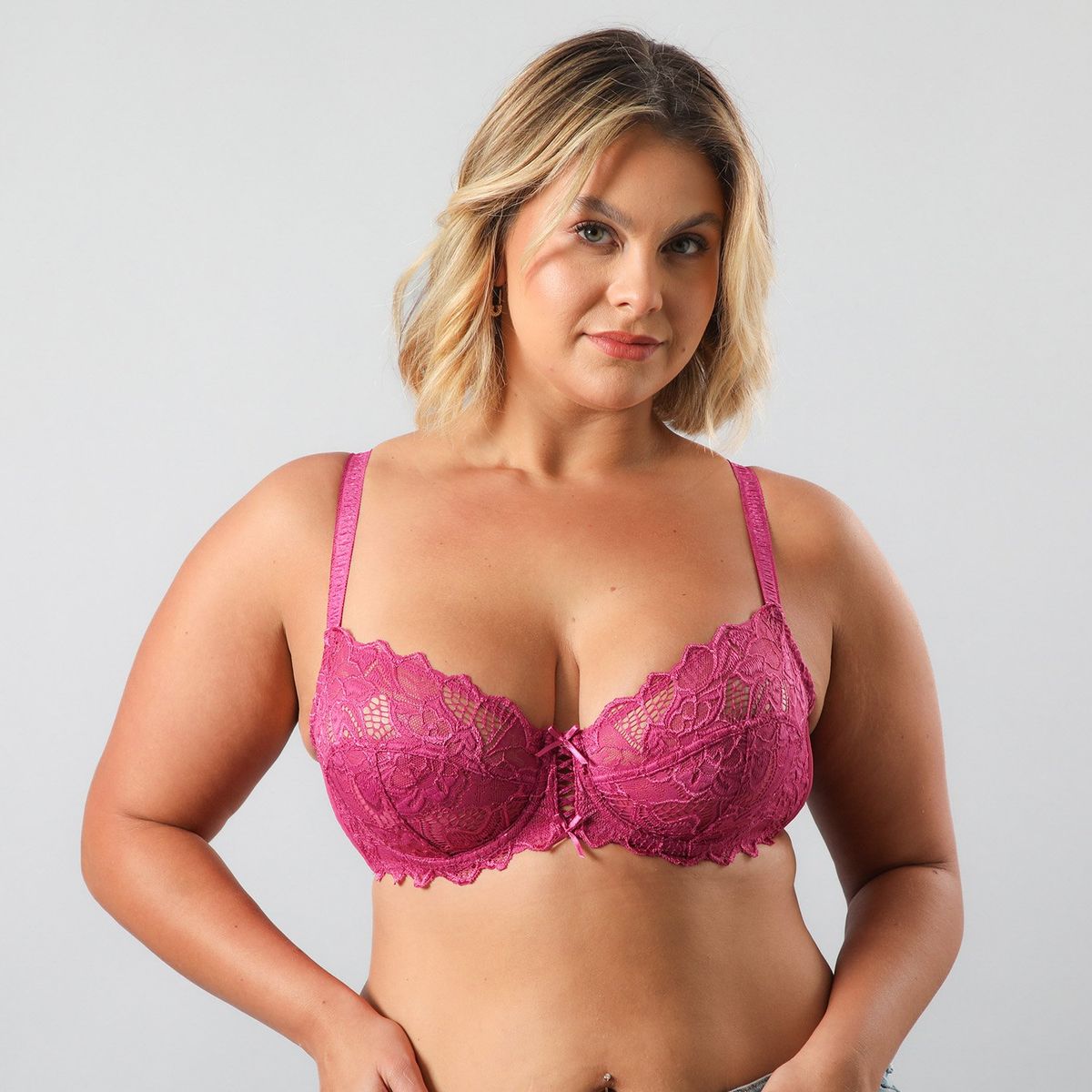 FLORES - Sostén Encaje Y Pasamaneria Mujer Flores