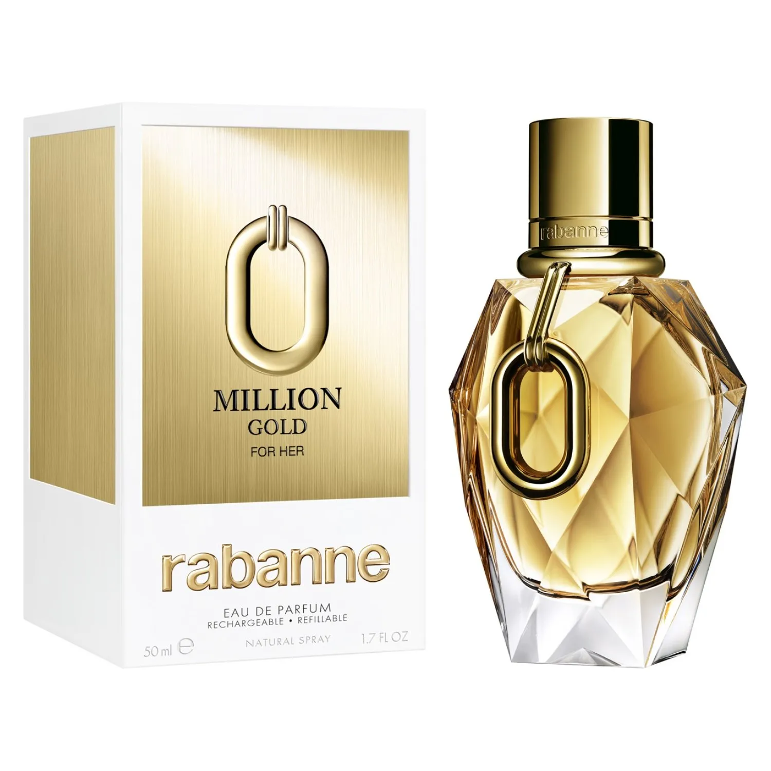 香水(女性用) MILLION GOLDE FOR HER RABANNE 50ML RABANNE Perfume Mujer Refill Million Gold For Her Edp 50 Ml