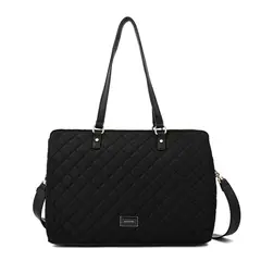 AMPHORA - Cartera Tote Porta Notebook Grande Bugi Negro