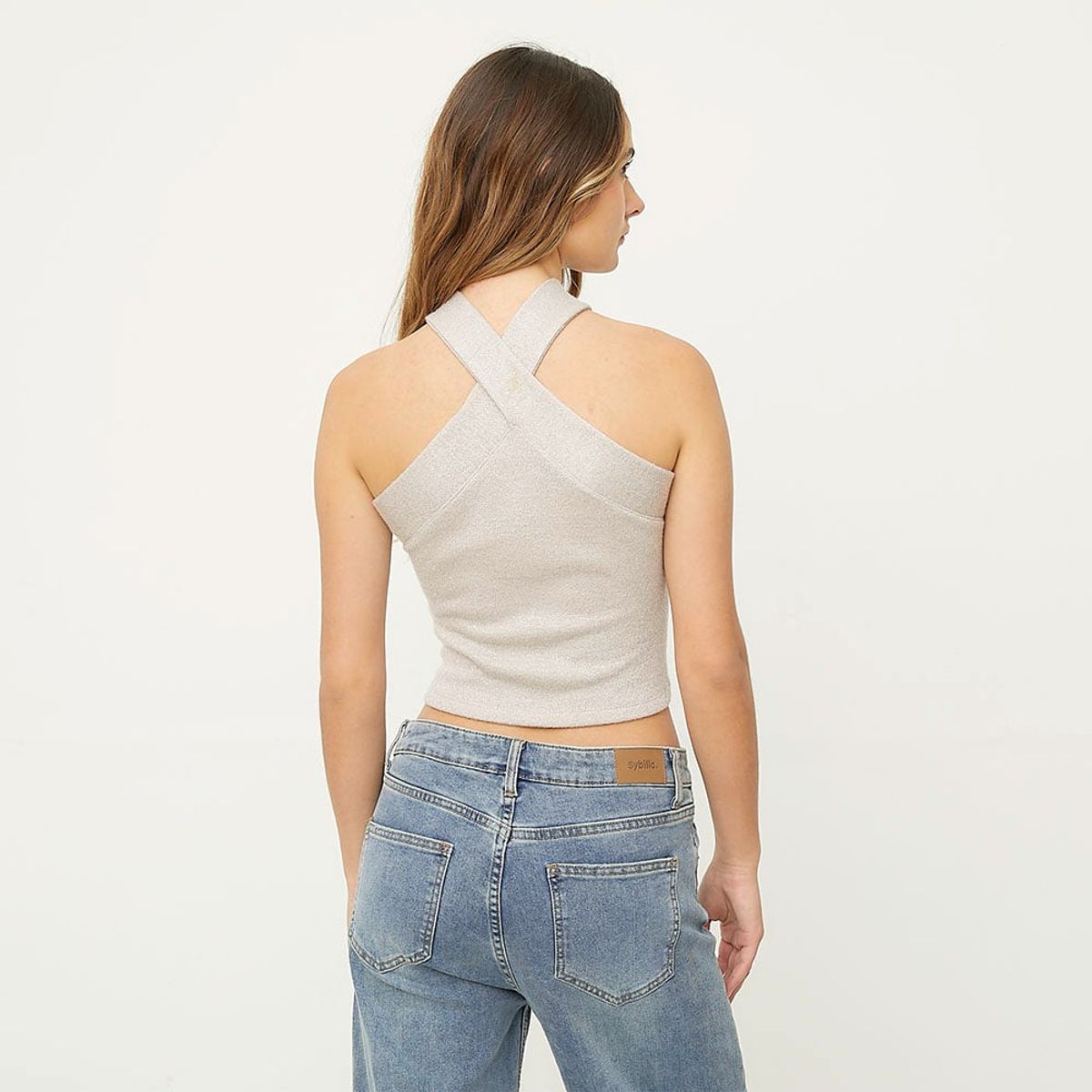SYBILLA - Top Halter Sin Mangas Mujer Sybilla