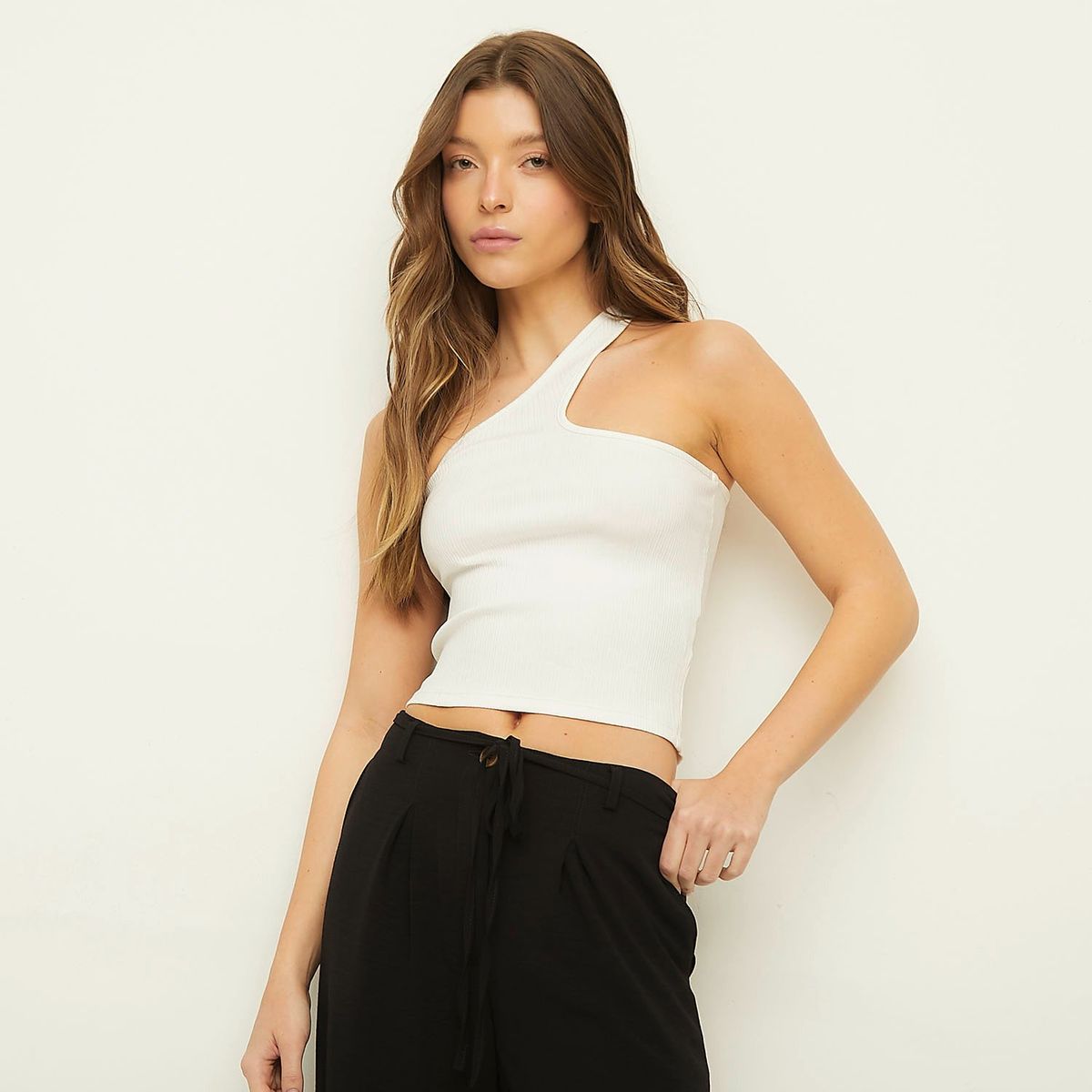 SYBILLA - Crop Top Sin Mangas Mujer Sybilla