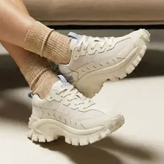 CAT - Intruder Ess Zapatilla Urbana Mujer Cuero Blanca
