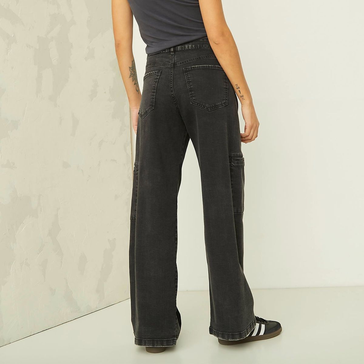 AMERICANINO - Jeans Wide Leg Tiro Alto Mujer Americanino