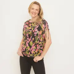 S COCCI - Blusa S.Cocci Flores Manga Corta Mujer Viscosa