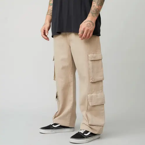 AMERICANINO - Jeans Cargo Straight Fit Hombre Algodón