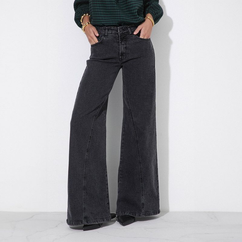 RAINDOOR - Jeans Wide Leg Tiro Alto Mujer Raindoor