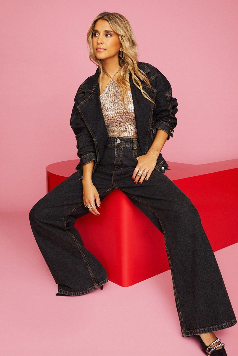 FALABELLA - Jeans Wide Leg Tiro Alto Por Paula Fernandez Mujer Algodón