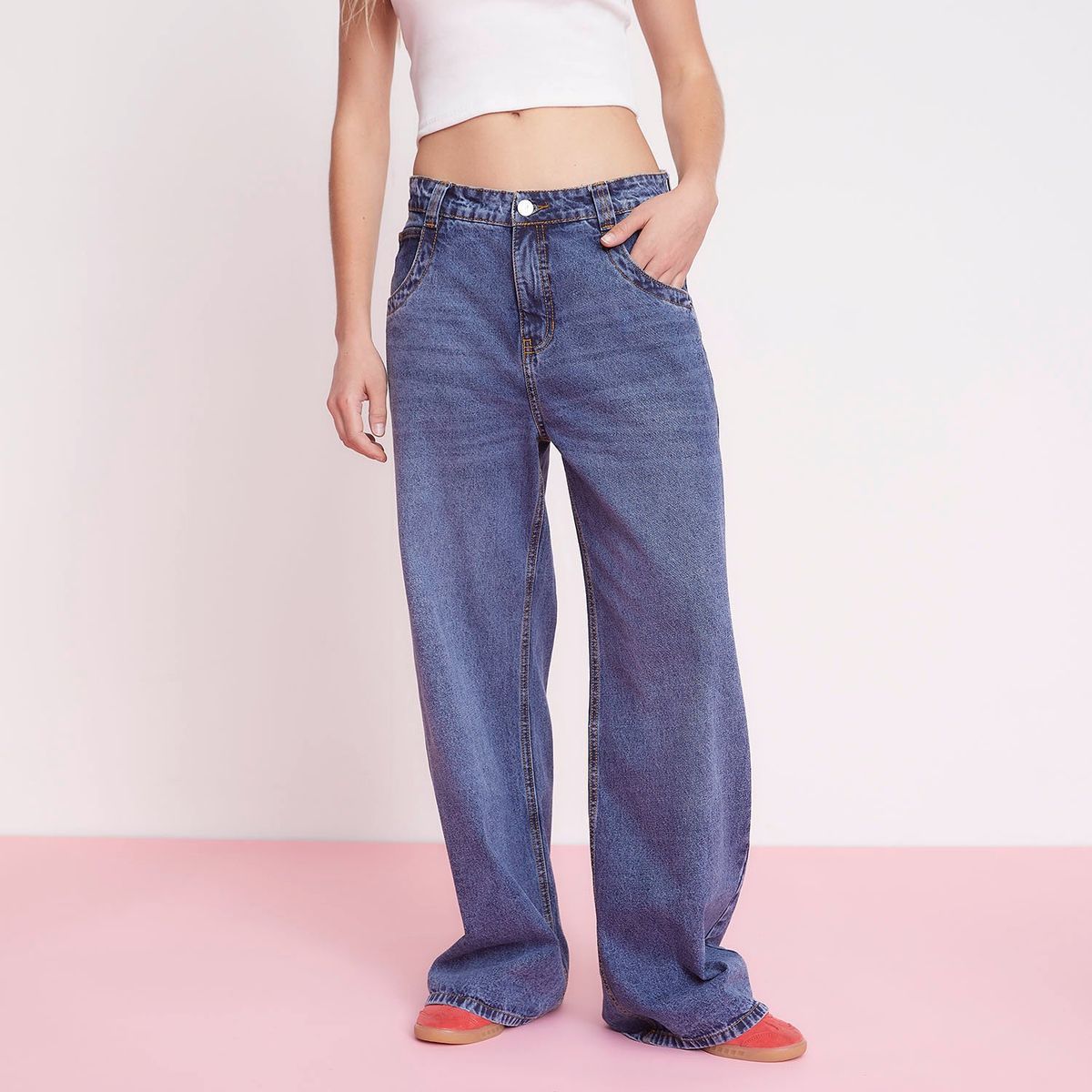 FALABELLA - Jeans Wide Leg Tiro Alto Por Paula Fernandez Mujer Algodón