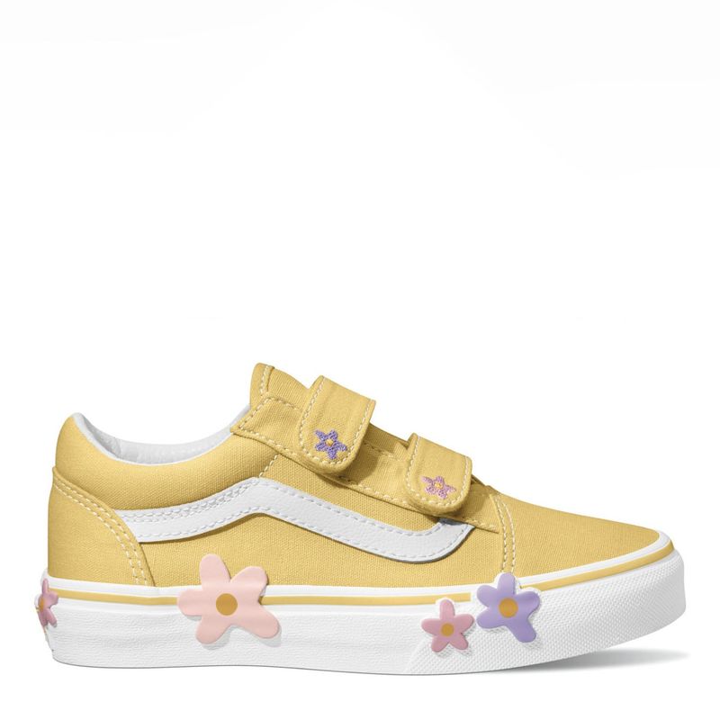 VANS - Old Skool V Flower Zapatilla Urbana Niña (27 A 34) Vans