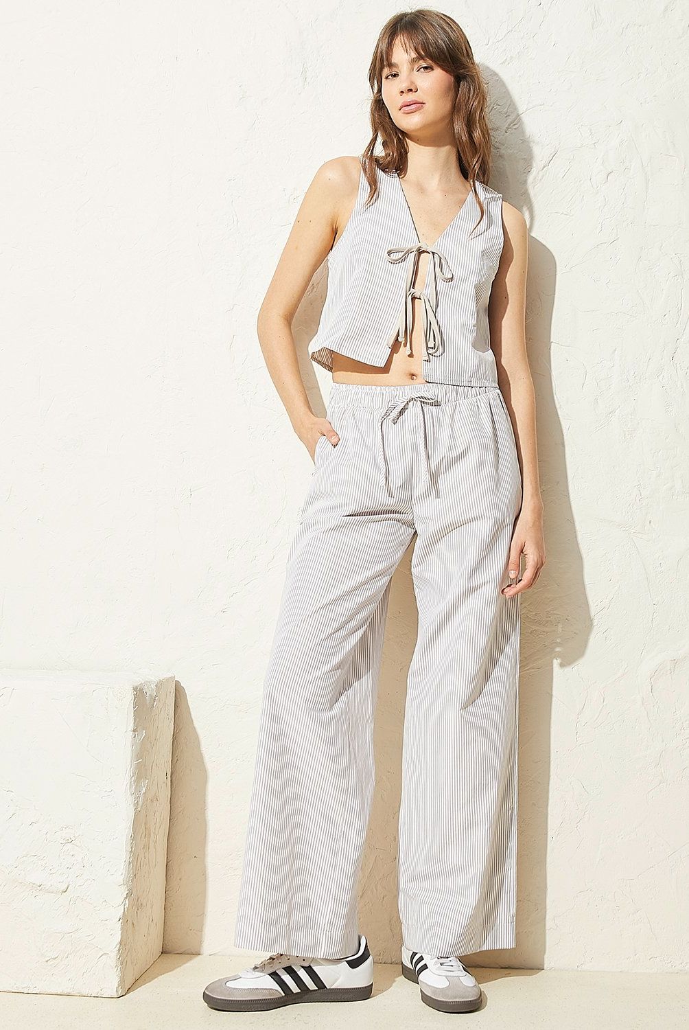 SYBILLA - Pantalón Pijamero Wide Leg Mujer Sybilla