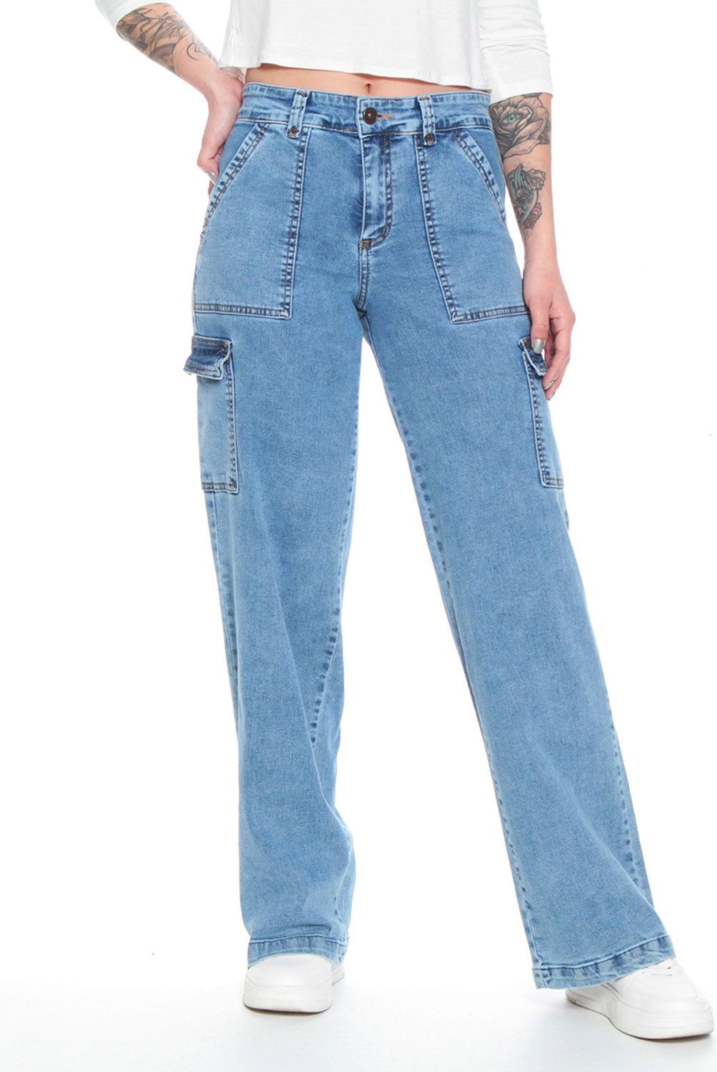 WADOS - Jeans Recto Tiro Alto Mujer Wados