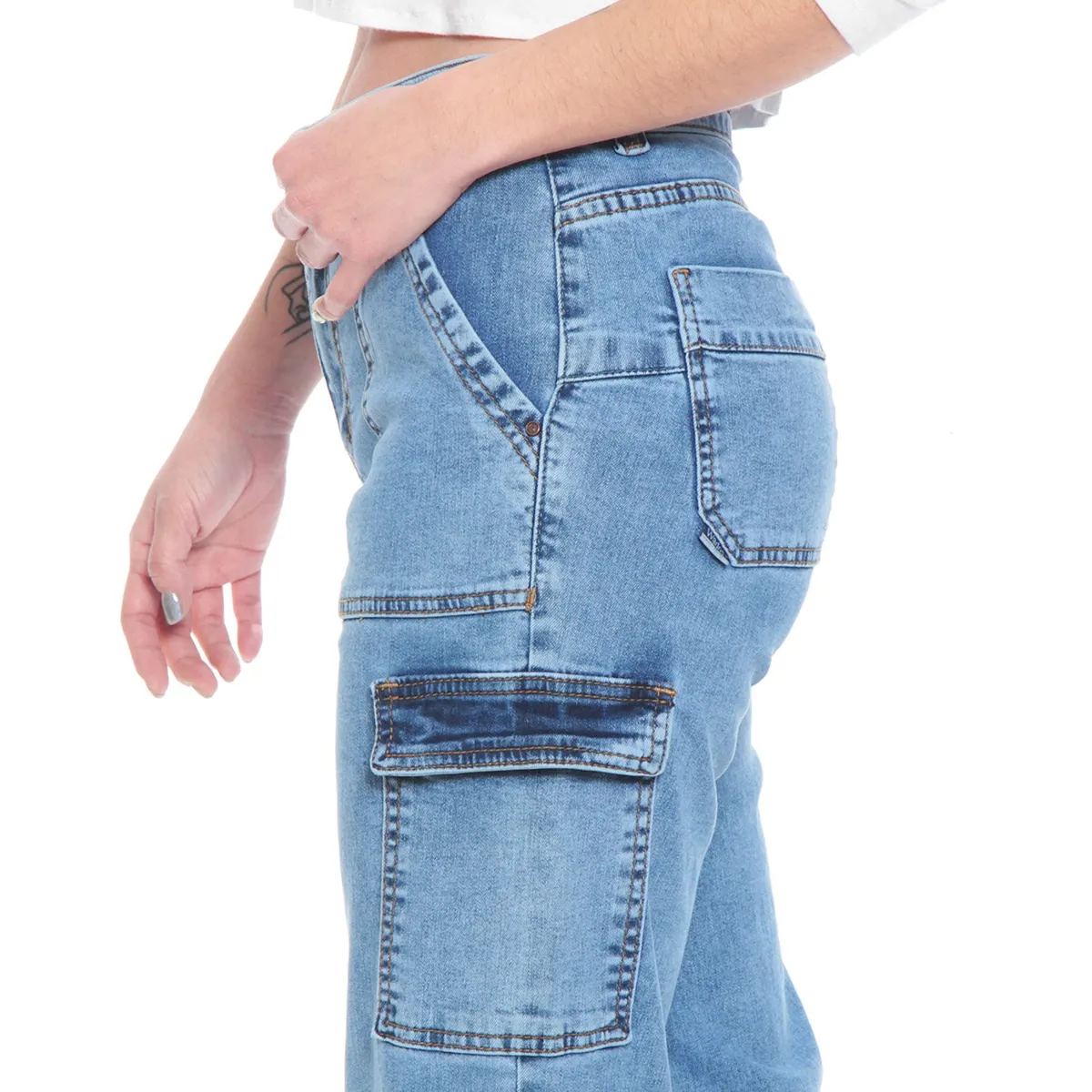 WADOS - Jeans Straight Tiro Alto Mujer Wados