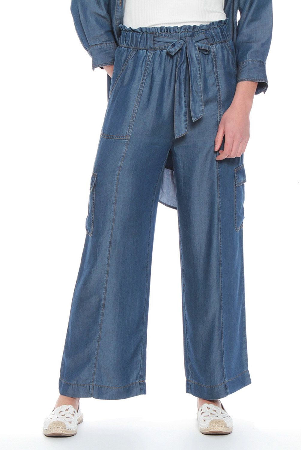 WADOS - Pantalón Cargo Tiro Alto Lyocell Mujer Wados