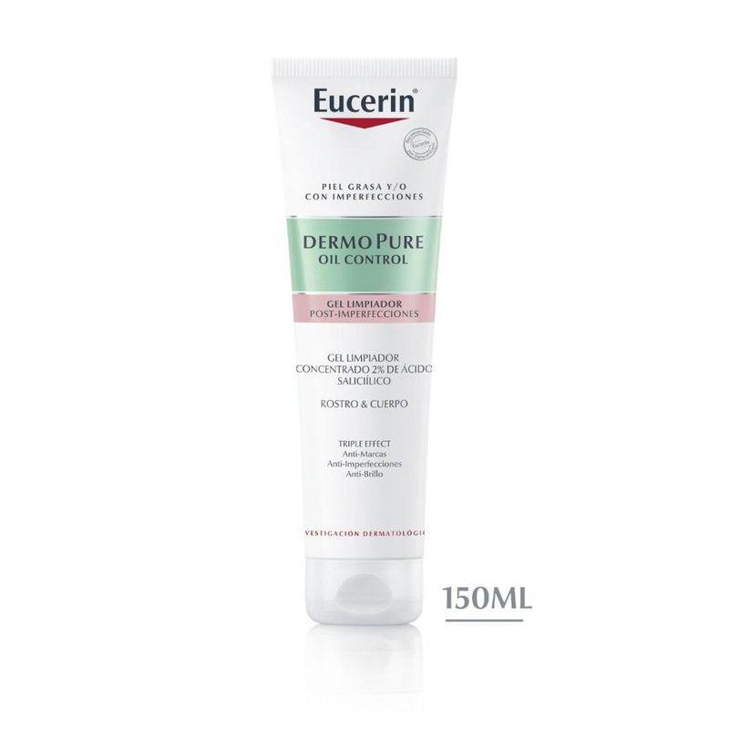 EUCERIN - Gel Limpiador DermoPure Triple Effect Concentrado 2% Ácido Salicílico 30ml Eucerin®