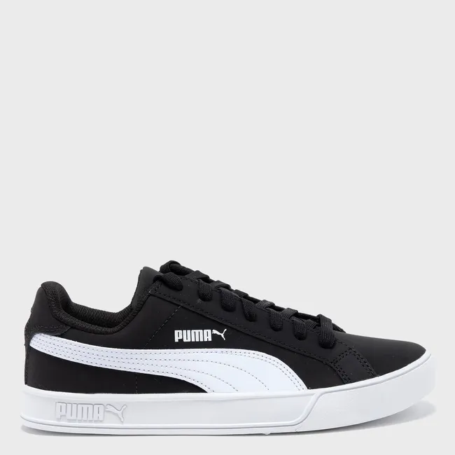 PUMA - Smash Vulc Jr Zapatilla Urbana Niño Negro Puma