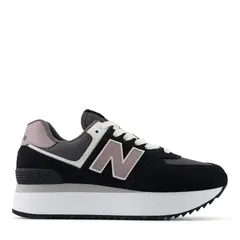 NEW BALANCE - 574 Zapatilla Urbana Mujer Cuero Negro